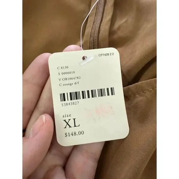 NWT Free People Jordan Puff Short Sleeve Ruffle Hem Midi Dress Tabacoo Size XL - Picture 7 of 10